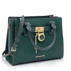 Michael Kors Hamilton Small pebbled leather Satchel